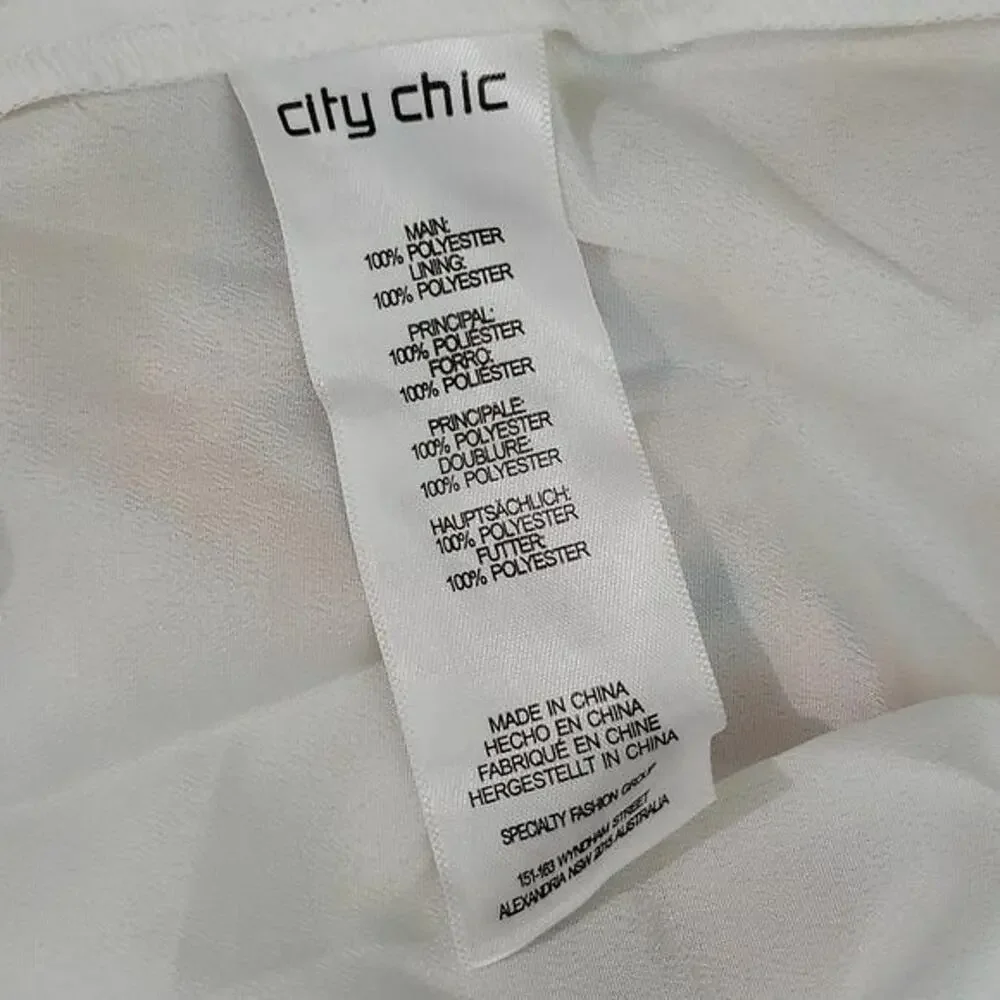 City Chic Multicolor Casablanca Crystal Accent Batwing Blouse NEW Women's 22